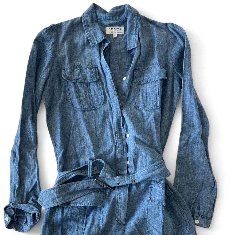 FRAME Denim Belted Romper – Size XS